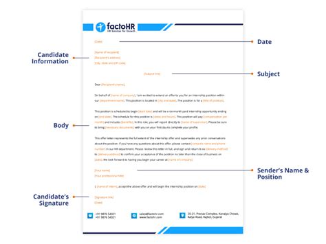 Internship Offer Letter Format For Pany Infoupdate Org