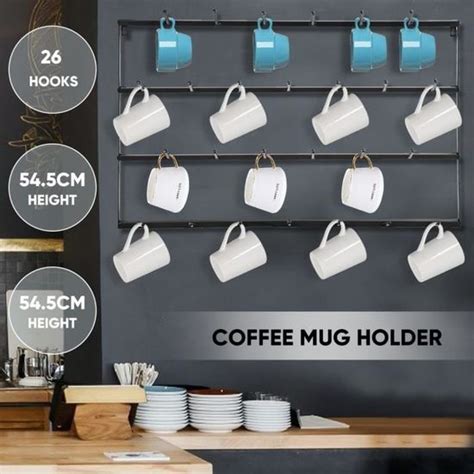 SIE Porte Tasse Suspendu Métal Hook Rack Porte Tasses Mural