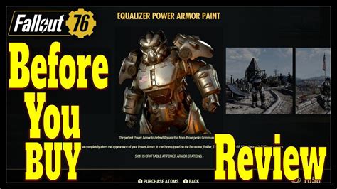 Fallout 76 Equalizer Power Armor Paint Review YouTube