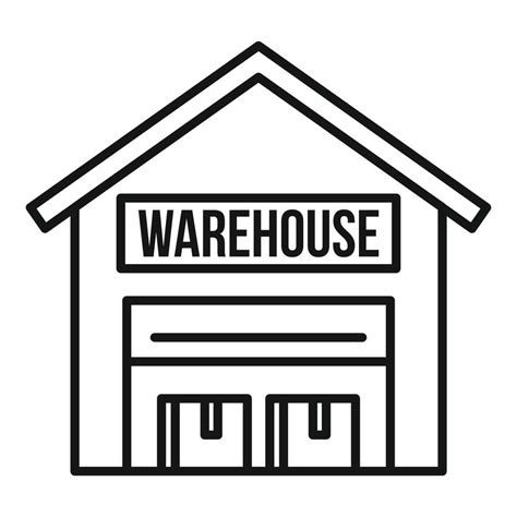 Warehouse Icon Outline Style 14668136 Vector Art At Vecteezy