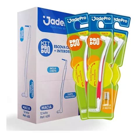 Caixa 12 Kit Escova Interdental Incluir 2 Refil Jadepro Frete grátis