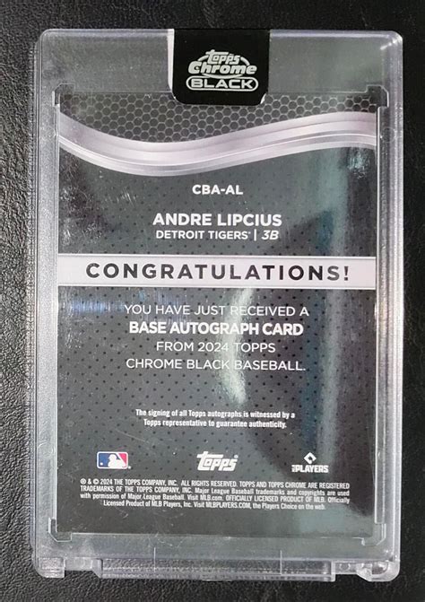 Topps Chrome Black Andre Lipcius Yahoo