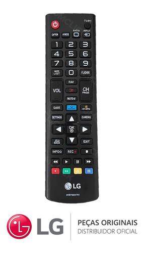 Controle Remoto Tv Lg Akb74115501 Novo Original Mercadolivre