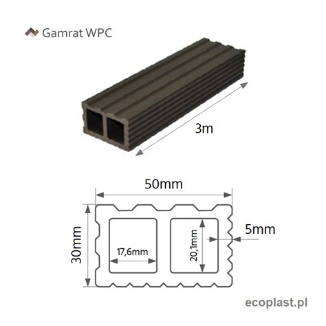 Gamrat Legar Wpc X Mm Do Deski Tarasowej M Ecoplast