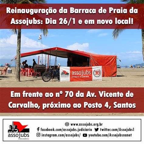 REINAUGURAÇÃO DA BARRACA DE PRAIA ASSOJUBS EM 26 1 Faça sua inscrição