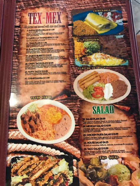 El Rodeo Mexican Restaurant Lampasas Menu Menutex