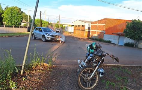 Acidente Entre Carro E Moto Deixa Mulher Ferida Em Marmeleiro Pp News Fb