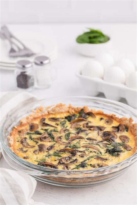 Spinach Mushroom Quiche Simply Stacie