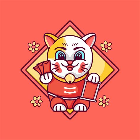 Cat Chinese New Year 4940161 Vector Art At Vecteezy