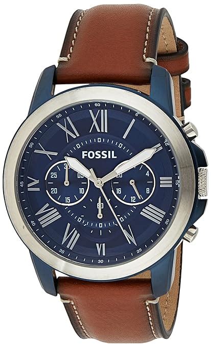 Buy Fossil Grant Chronograph Blue Dial Men S Watch Fs At Amazon In