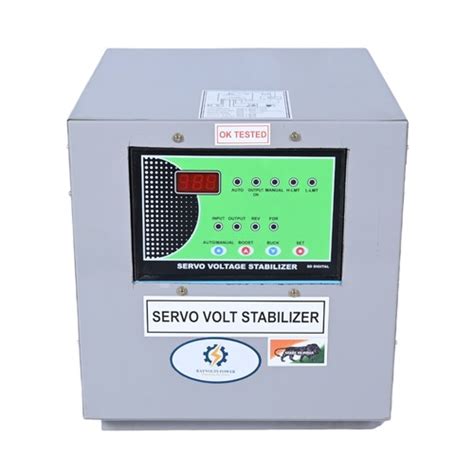 Rayvolts Power 10 Kva Servo Voltage Stabilizer Air Cooled Input 180 V