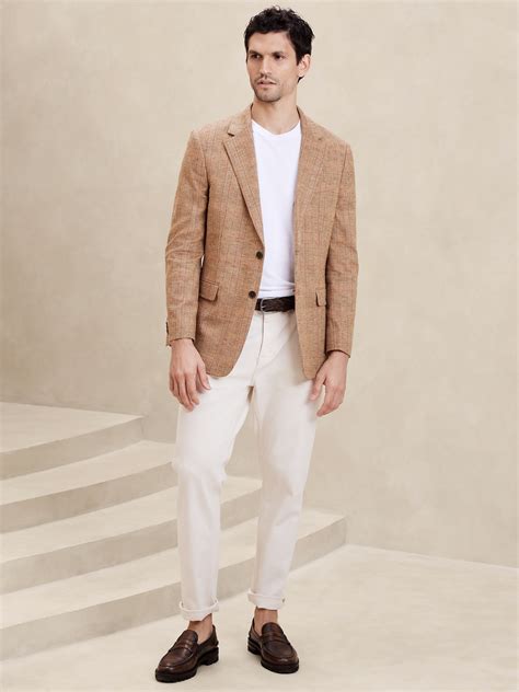 Tailored Fit Linen Blend Jacket Banana Republic Factory