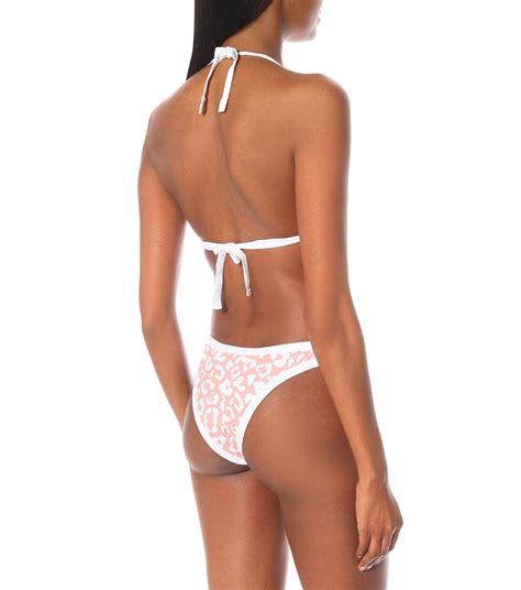Piper Leopard Print Bikini Set In Pink Reina Olga Mytheresa