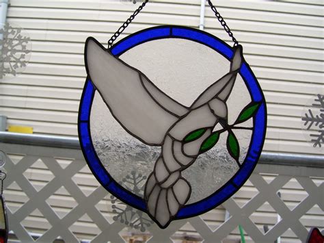 Stained Glass Dove Of Peace Sun Catcher Etsy