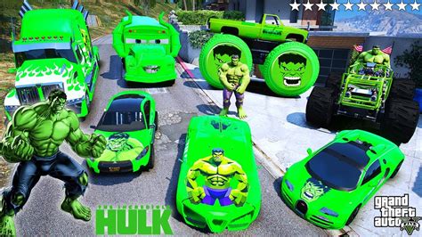 GTA 5 Stealing HULK CARS With Franklin Real Life Cars 245 YouTube