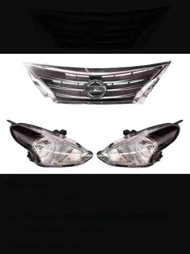 Kit Faros Parrilla Emblema Originales Versa 2015 2020 Envío gratis