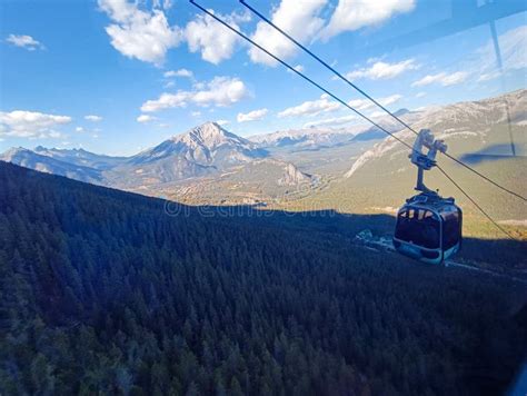 Sulphur Mountain Gondola In Banff National Park I Stock Photo Image