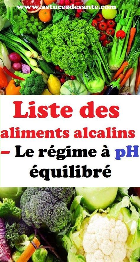 Liste Des Aliments Alcalins Le R Gime Ph Quilibr