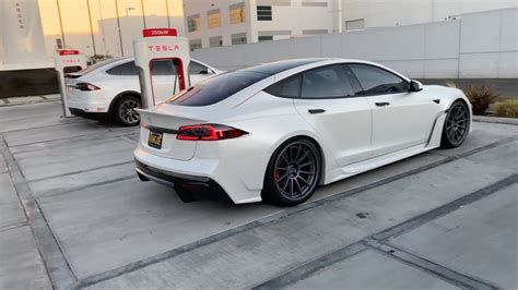 Unplugged Performance S Apex Carbon Widebody Tesla Model S P100d Walk