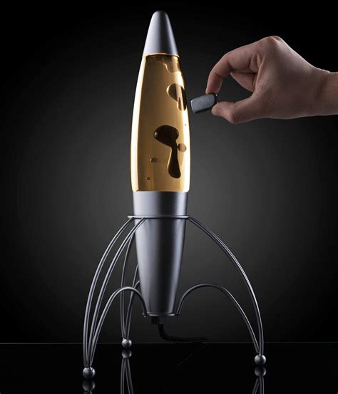 Rocket Ferrofluid Lava Lamp A Rocket Shaped Lamp Filled With Magnetic