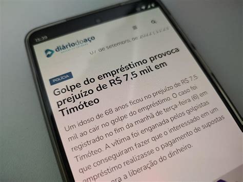 Mulher é vítima do golpe do empréstimo em Timóteo Portal Diário do Aço