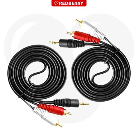 Jual Kabel Audio Aux In Jack Mm To Rca Hitam Meter Original