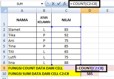 Rumus Fungsi Excel Fungsi Countif Dan Countifs Di Excel Hot Sex Picture