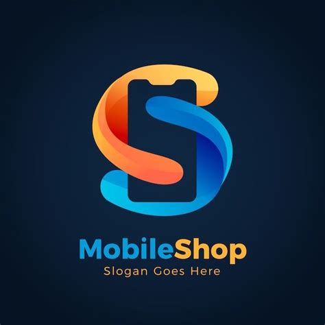 Free Vector | Gradient mobile store logo design | Mobile app design ...