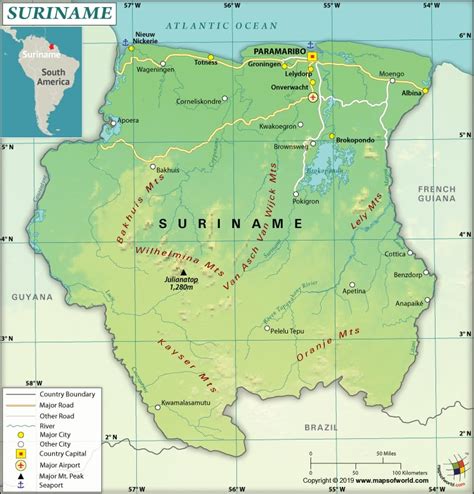 Suriname Map