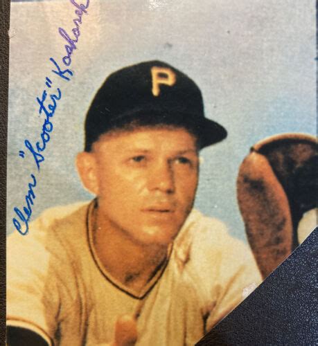 1952 1953 54 Clem Scooter Koshorek Pittsburgh Pirates Autograph