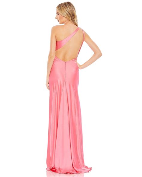 Pink Mac Duggal 68046 Long One Shoulder Formal Prom Gown For 358 0