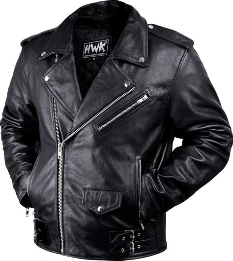 Amazon Hwk Brando Leather Motorcycle Jacket For Men Ultra Comfy