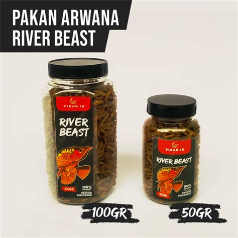 Jual Pakan Pelet Makanan Ikan Arwana Maggot Bsf Kering Gr River