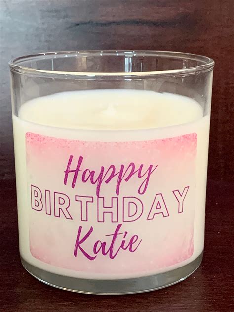 Personalized Happy Birthday Candle Personalized Birthday Etsy