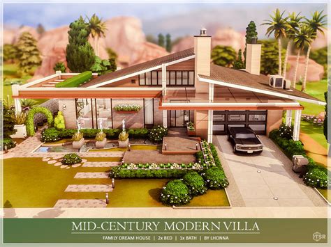 The Sims Resource Mid Century Modern Villa No CC Gallery