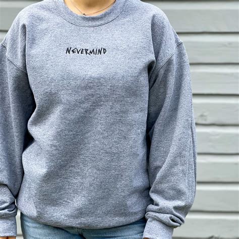 Nevermind Embroidery Sweatshirt Bts Jimin Embroidery Etsy