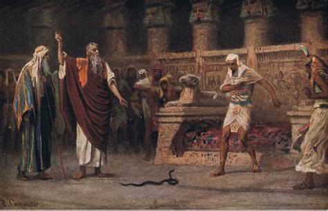 Moses Und Aaron Vor Dem Pharao Aus Hulberts Story Of The Bible