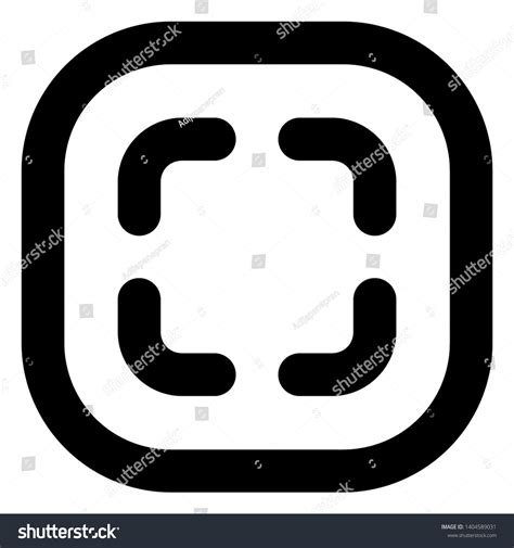 Scan Button Icon Outline Style Vector Stock Vector Royalty Free