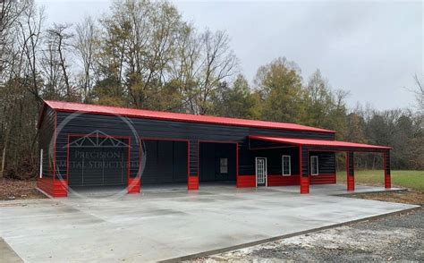 Metal Garage With Lean To 6 Precision Metal Structures