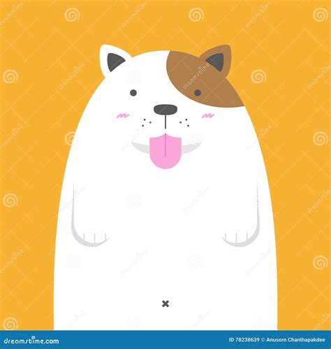 Cute Big Fat Jack Russell Dog Stock Vector Illustration Of White