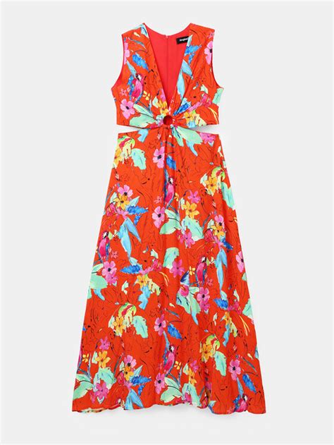 Desigual Sommerkleid 23SWVW73 Rot Regular Fit Modivo At