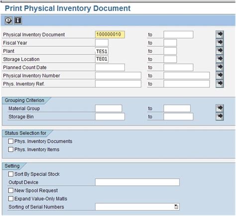 Sap Help Online Steps How To Print Physical Inventory Document In Sap Im