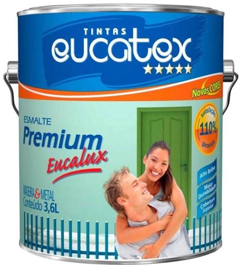 Tinta Eucalux Esmalte Premium Branco 3 6 Litros Eucatex Esmalte