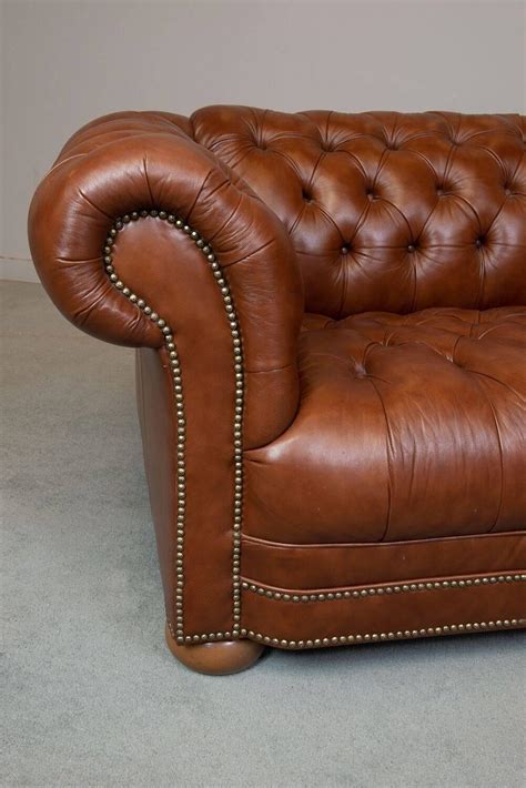 Vintage Tufted Leather Chesterfield Sofa For Sale At 1stDibs Vintage