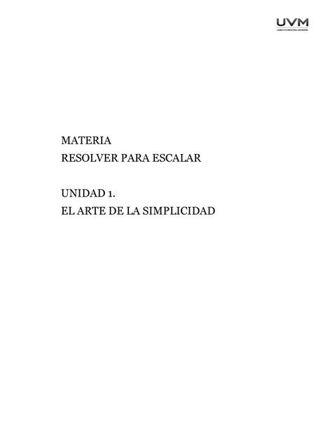 Actividad 1 CASO Resolver PARA Escalar MATERIA RESOLVER PARA