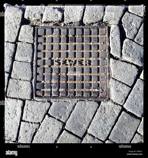 Cast Iron Manhole Cover Stock Photo Alamy