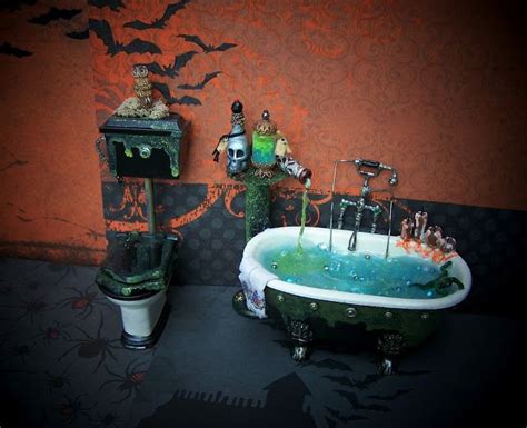 19th Day Miniatures Works In Progress Dollhouse Miniature Witch Bath