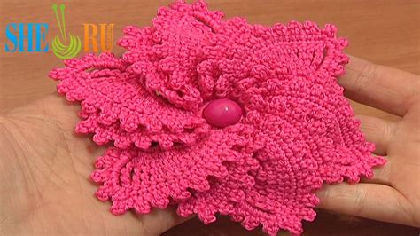 12 Petal Crocheted Spiral Flower We Invite You To Visit Https