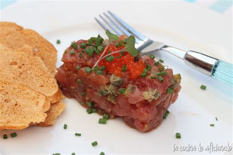 la cocina de aficionado Tartar de atún