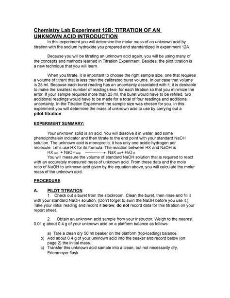 P077 This Is Coursework For General Chemistry Lab Chemistry Lab